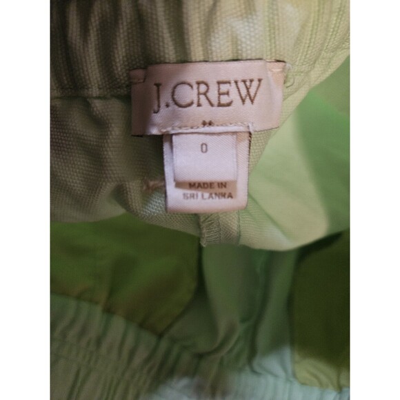 J.CREW Shorts Womens Size 0 Mint Green Pull On Canvas Elastic Flat Front Utility - Picture 3 of 3